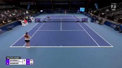 MATCH POINT: J. Ostapenko def. J. Niemeier; Luxembourg 1R