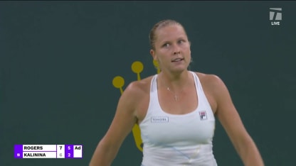 MATCH POINT: S. Rogers def. A. Kalinina; Indian Wells 1R