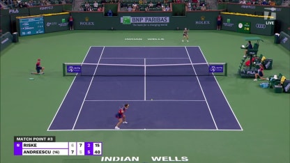 MATCH POINT: B. Andreescu def. A. Riske; Indian Wells 2R