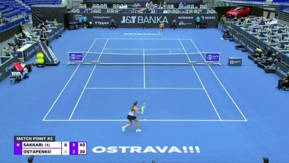 MATCH POINT: M. Sakkari def. J. Ostapenko; Ostrava 2R