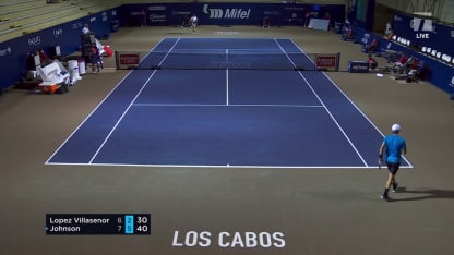 MATCH POINT: S. Johnson def. G. Lopez Villasenor; Mifel 1R