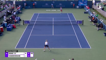 MATCH POINT: A. Riske def. C. Vandeweghe; Silicon Valley Classic 1R