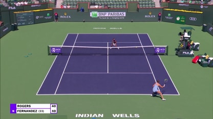 Highlights S. Rogers Def. L. Fernandez; Indian Wells 4r