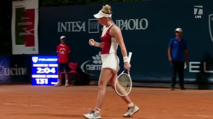 MATCH POINT: J. Teichmann def M. Bassols Ribera; Palermo Ladies Open 1R