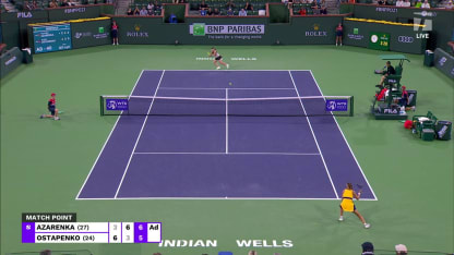 MATCH POINT: V. Azarenka def. J. Ostapenko; Indian Wells SF
