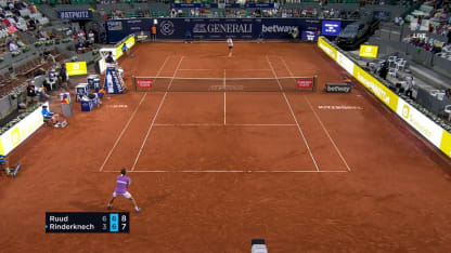 MATCH POINT: C. Ruud def. A. Rinderknech; Kitzbuhel SF