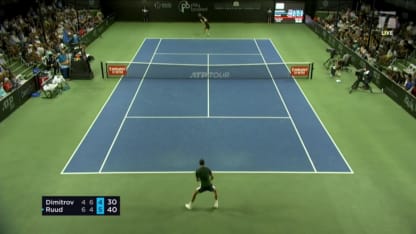MATCH POINT: C. Ruud def. G. Dimitrov; San Diego SF