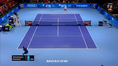 MATCH POINT: A. Karatsev def. K. Khachanov; Moscow SF