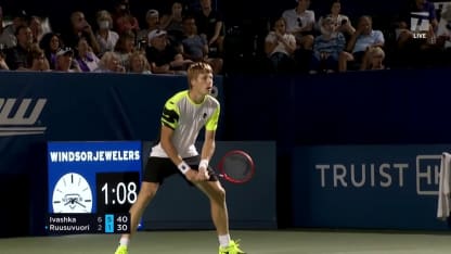 MATCH POINT: I. Ivashka def. E. Ruusuvuori; Winston-Salem SF