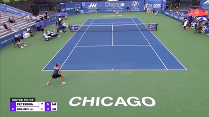 MATCH POINT: R. Peterson def. V. Golubic; Chicago 2R