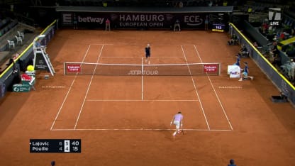 MATCH POINT: D. Lajovic def. L. Pouille; Hamburg 1R