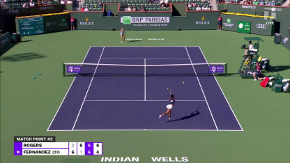 MATCH POINT: S. Rogers def. L. Fernandez; Indian Wells 4R
