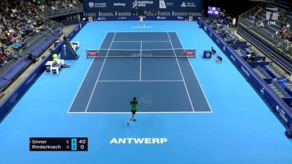 MATCH POINT: J. Sinner def. A. Rinderknech; Antwerp QF