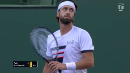 MATCH POINT: N. Basilashvili def. T. Fritz; Indian Wells SF