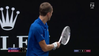 MATCH POINT: D. Medvedev def. D. Shapovalov; Boston Laver Cup