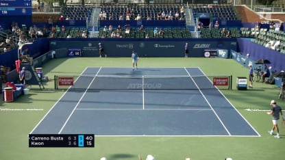 MATCH POINT: P. Carreño Busta def. S. Kwon; Winston-Salem 2R