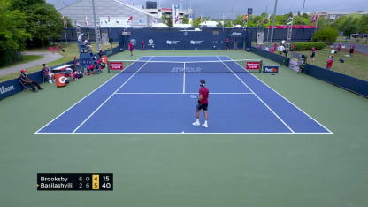 MATCH POINT: N. Basilashvili def. J. Brooksby; Toronto 1R