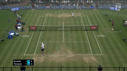MATCH POINT: J. Brooksby def. J. Thompson; Hall of Fame SF