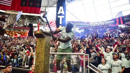 Former Atlanta Hawks & NBA All-Star Joe Johnson hit the Golden Spike vs D.C. United