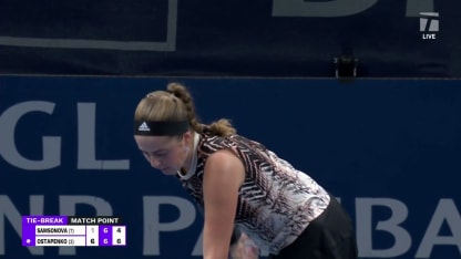 MATCH POINT: J. Ostapenko def. L. Samsonova; Luxembourg SF
