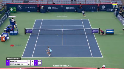 MATCH POINT: J. Konta def. E. Svitolina; Montreal 2R