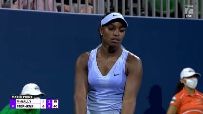 MATCH POINT: S. Stephens def. C. McNally; Silicon Valley Classic 1R