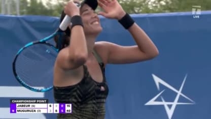 MATCH POINT: G. Muguruza def. O. Jabeur; Chicago F