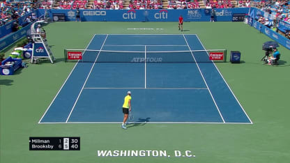 MATCH POINT: J. Brooksby def. J. Millman; DC QF