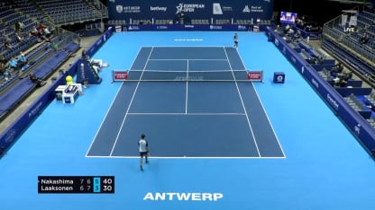 MATCH POINT: B. Nakashima def. H. Laaksonen; Antwerp 2R