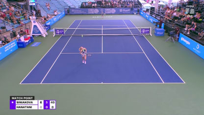 MATCH POINT: K. Siniakova def. N. Hanatani; Cleveland 2R