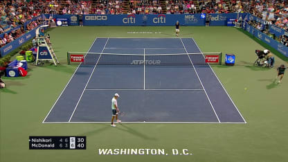 MATCH POINT: M. McDonald def. K. Nishikori; DC SF