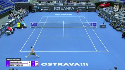 MATCH POINT: M. Sakkari def. T. Martincova; Ostrava QF