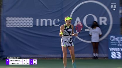 MATCH POINT: A. Cornet def. V. Gracheva; Chicago SF
