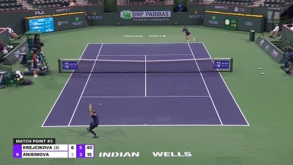 MATCH POINT: B. Krejcikova def. A. Anisimova; Indian Wells 3R
