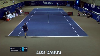 MATCH POINT: T. Fritz def. S. Johnson; Mifel 3R