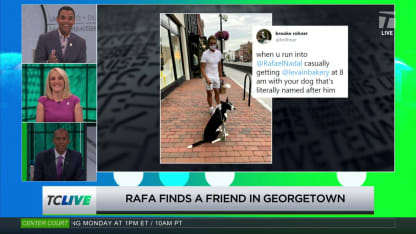 Tennis Channel Live: Rafa is afraid of dogs?
