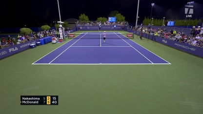 MATCH POINT: M. McDonald def B. Nakashima; Cincinnati 1R Back on the winning train. 