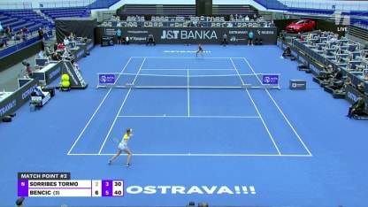 MATCH POINT: B. Bencic def. S. Sorribes Tormo; Ostrava 2R