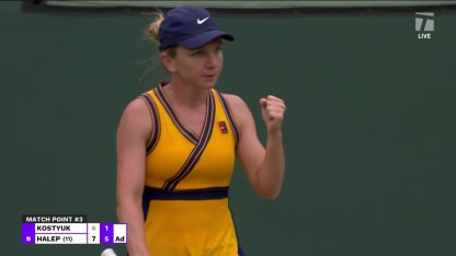 MATCH POINT: S. Halep def. M. Kostyuk; Indian Wells 2R