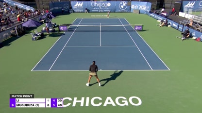  MATCH POINT: G. Muguruza def. A. Li; Chicago 2R