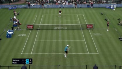 MATCH POINT: D. Kudla def. S. Johnson; Hall of Fame Open 1R