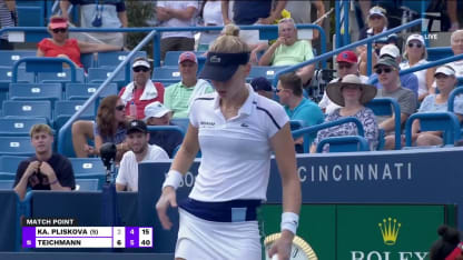 MATCH POINT: J. Teichmann def K. Pliskova; Cincinnati SF