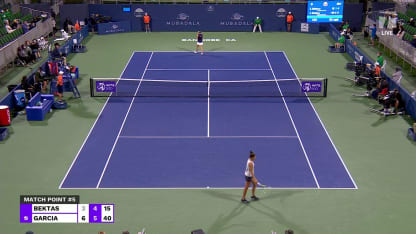 MATCH POINT: C. Garcia def. E. Bektas; Mubadala 1R