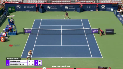 MATCH POINT: K. Siniaková def G. Muguruza; Montreal 2R