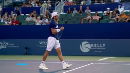 MATCH POINT: L. Pouille def. F. Lopez; Winston-Salem 1R