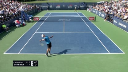 MATCH POINT: S. Johnson def. A. De Minaur; DC 2R