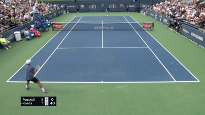 MATCH POINT: S. Korda def. V. Pospisil; DC 2R