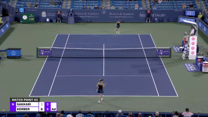 MATCH POINT: A. Kerber def M. Sakkari; Cincinnati 1R