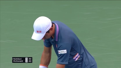 HIGHLIGHTS: M. McDonald Def K. Nishikori: Washington SF