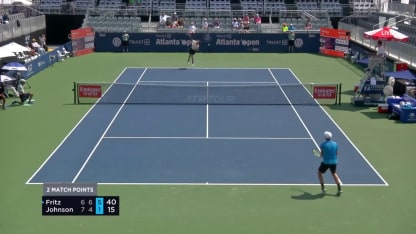 MATCH POINT: T. Fritz def. S. Johnson; Atlanta Open 2R